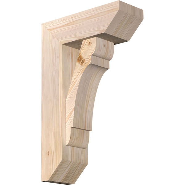 Ekena Millwork Olympic Slat Smooth Bracket w/ Offset Brace, Douglas Fir, 7 1/2"W x 20"D x 32"H BKT0806X20X32OLY06SDF - main